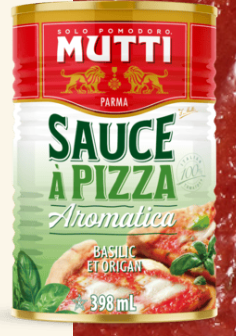 mutti pizza sauce with spices